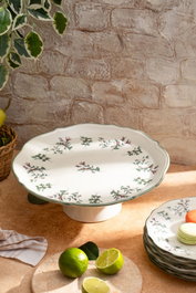 Hermia Set de Servir Pasteles Terra Fulya de Porcelana, 8 piezas